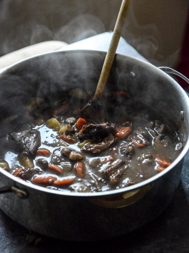Cabernet Braised Short Rib Beef Stew I howsweeteats.com
