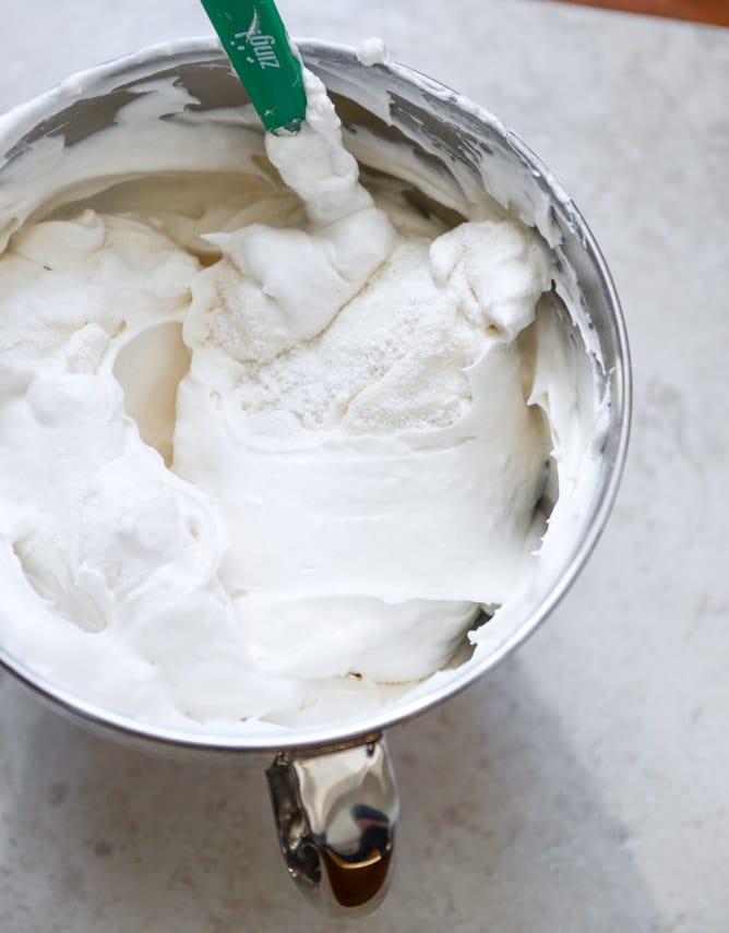 Angel Food Layer Cake with Whipped Coconut Cream and Grapefruit Syrup I howsweeteats.com