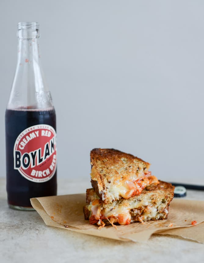 spicy mini meatball grilled cheese I howsweeteats.com