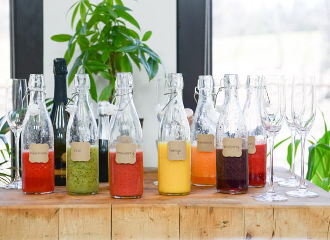 DIY bellini bar I howsweeteats.com