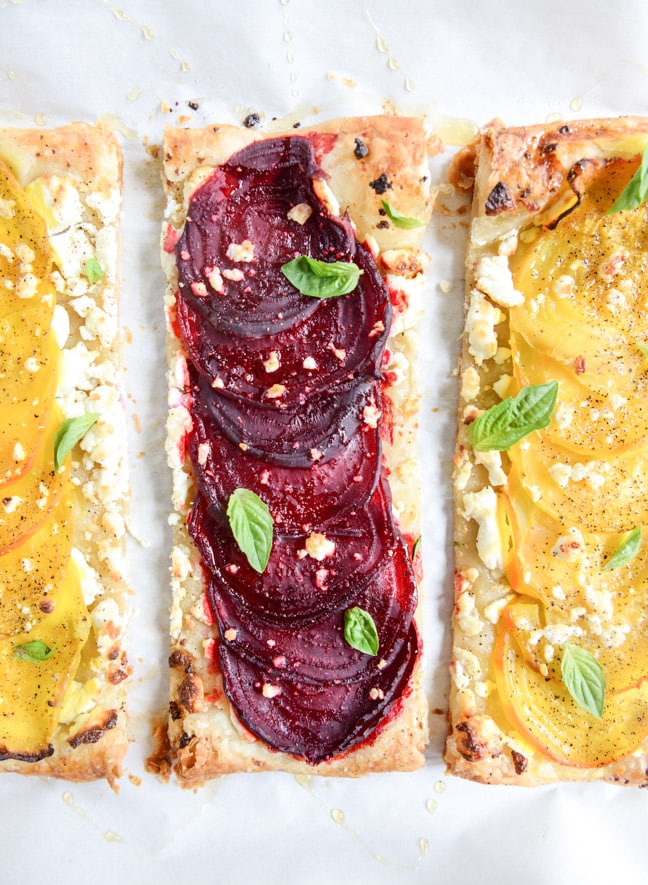 beet, goat cheese & honey tart I howsweeteats.com