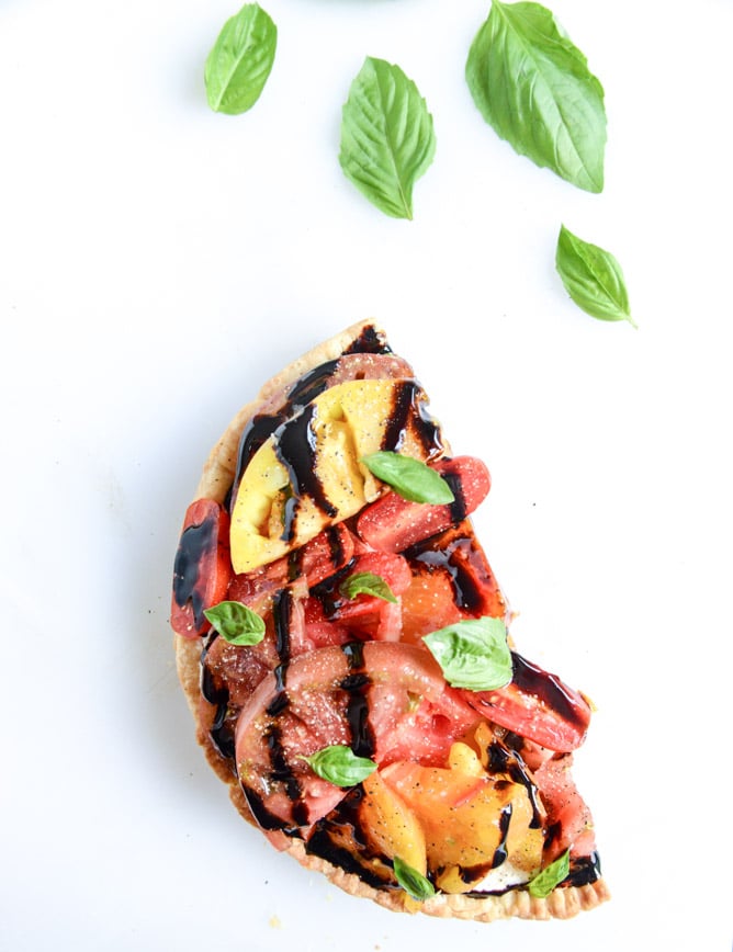 salt and pepper heirloom tart with whipped feta I howsweeteats.com