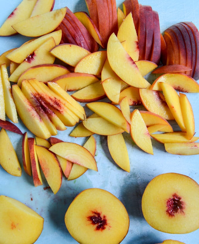 ginger peach galette with almond crust I howsweeteats.com