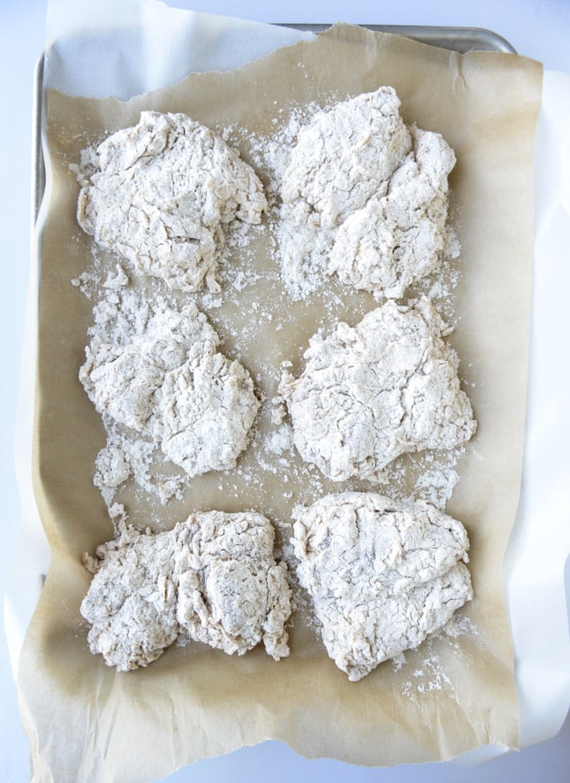 chili garlic kale salad... with fried chicken I howsweeteats.com