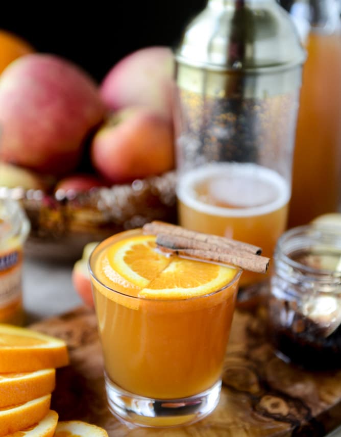 cider bourbon jam cocktails I howsweeteats.com