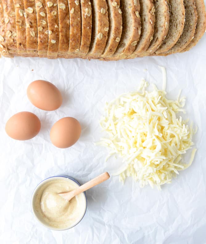 crispy kale grilled cheese with fried eggs I howsweeteats.com