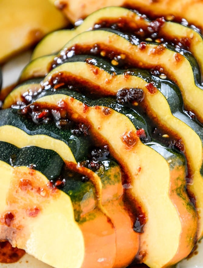 spicy roasted squash with feta + herbs I howsweeteats.com