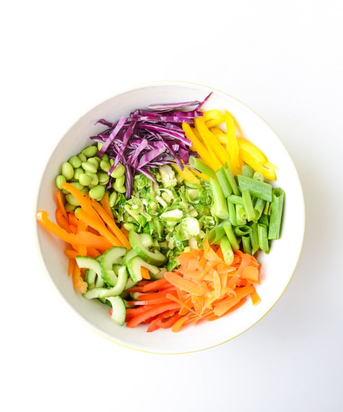 thai crunch brussels sprouts I howsweeteats.com