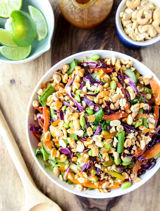 thai crunch brussels sprouts I howsweeteats.com