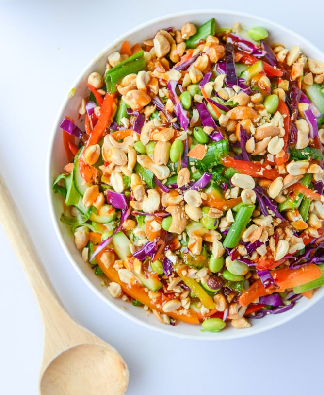 thai crunch brussels sprouts I howsweeteats.com