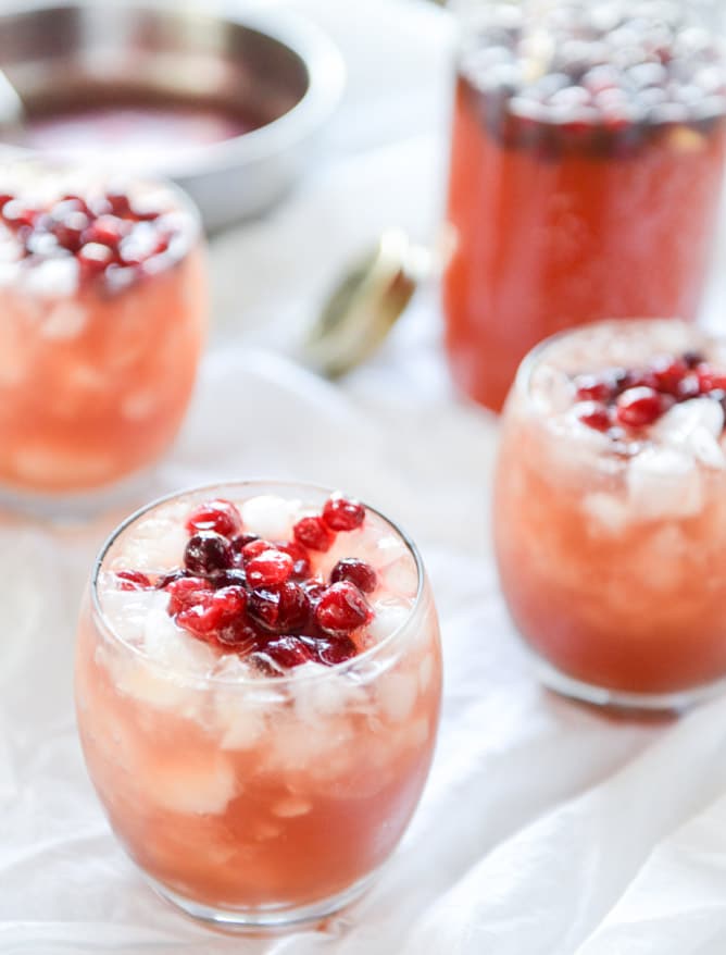 cider cranberry punch I howsweeteats.com