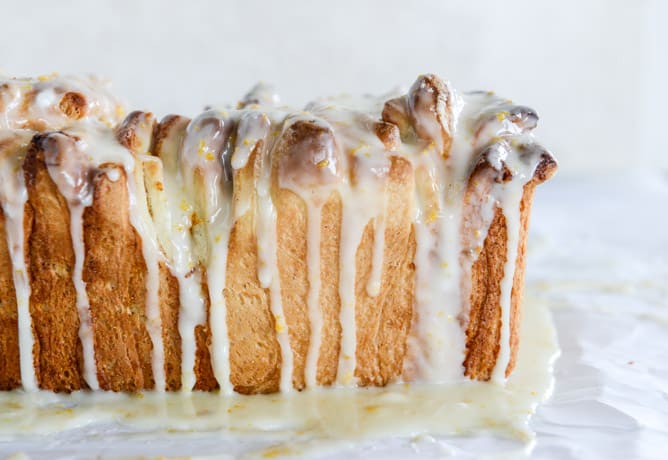 sweet orange cinnamon pull apart bread I howsweeteats.com