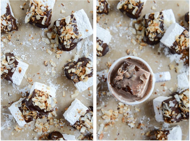 chocolate covered coconut marshmallows I howsweeteats.com