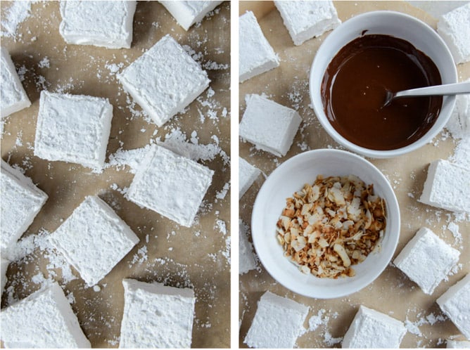 chocolate covered coconut marshmallows I howsweeteats.com