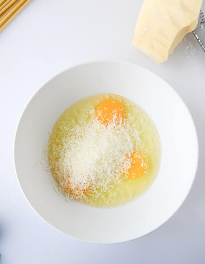 charred cauliflower carbonara I howsweeteats.com