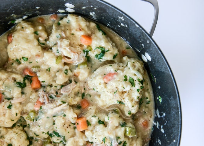 chicken + dumplings I howsweeteats.com