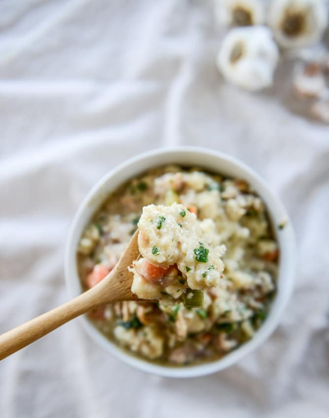 chicken + dumplings I howsweeteats.com