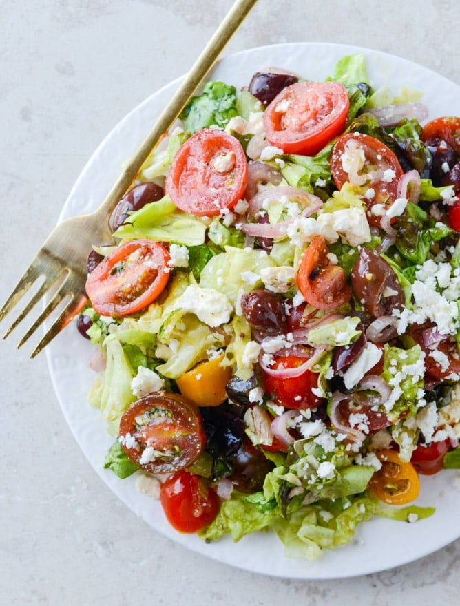 my favorite greek salad I howsweeteats.com