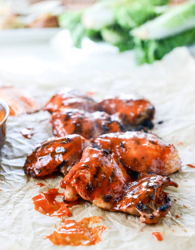 grilled caesar buffalo chicken salad I howsweeteats.com