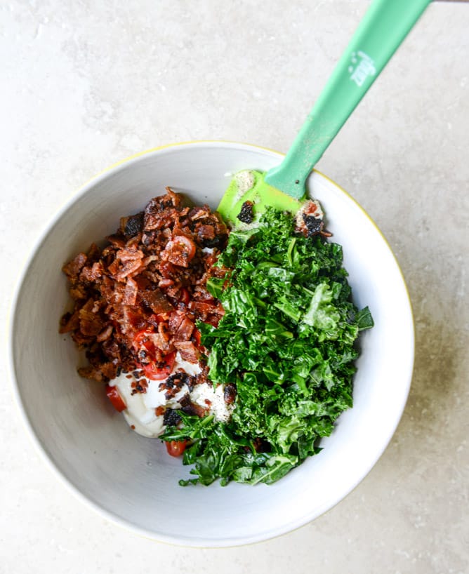 grilled kale BLT dip I howsweeteats.com