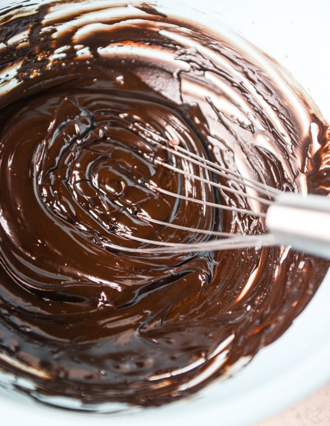 olive oil sea salt truffle brownies I howsweeteats.com