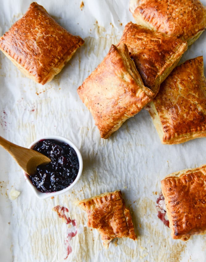 smoked cheddar and cherry jam pastry pop tarts I howsweeteats.com
