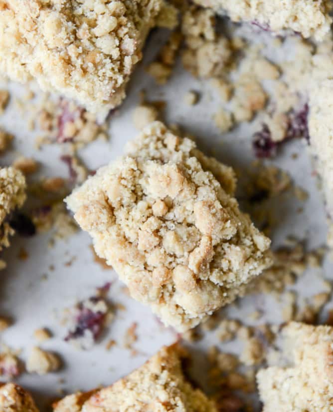 cherry berry buttermilk crumb cake I howsweeteats.com