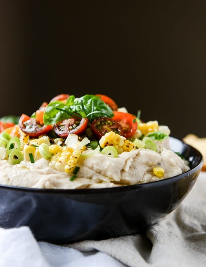 summer garden white bean dip I howsweeteats.com