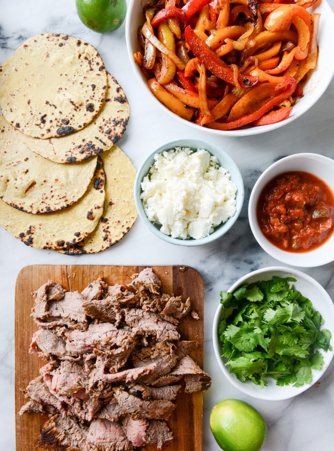 our favorite steak fajitas, three ways I howsweeteats.com