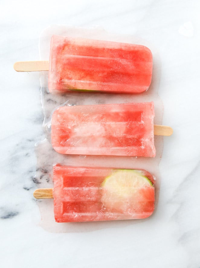 salted watermelon margarita popsicles I howsweeteats.com