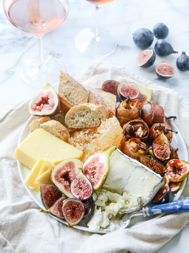 roasted goat cheese stuffed figs + an easy summer cheese plate I howsweeteats.com