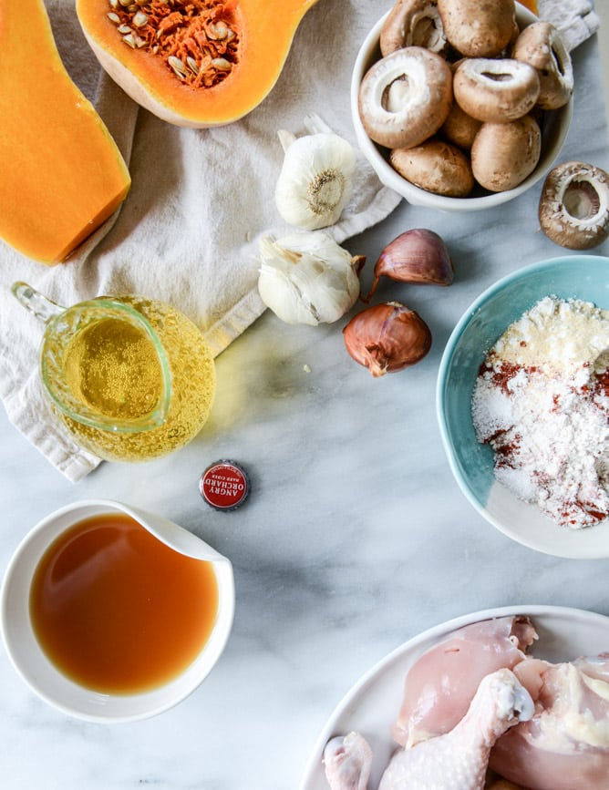 cider braised chicken with butternut I howsweeteats.com