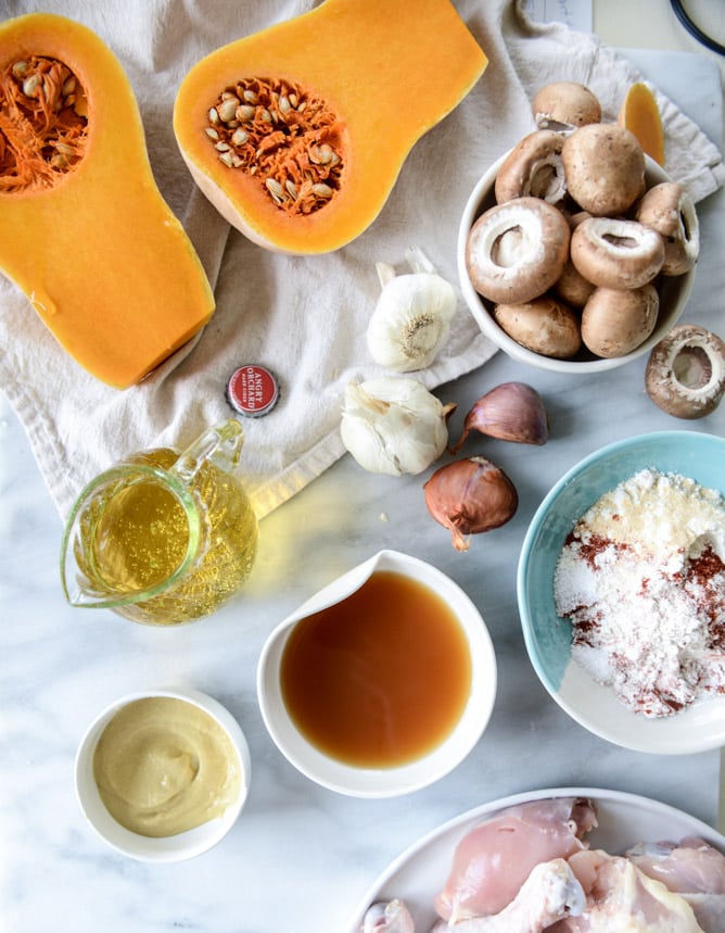 cider braised chicken with butternut I howsweeteats.com