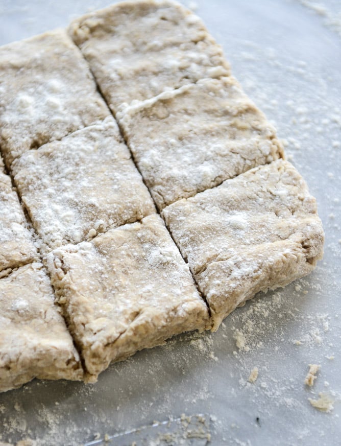 oatmeal crunch scones with maple glaze I howsweeteats.com