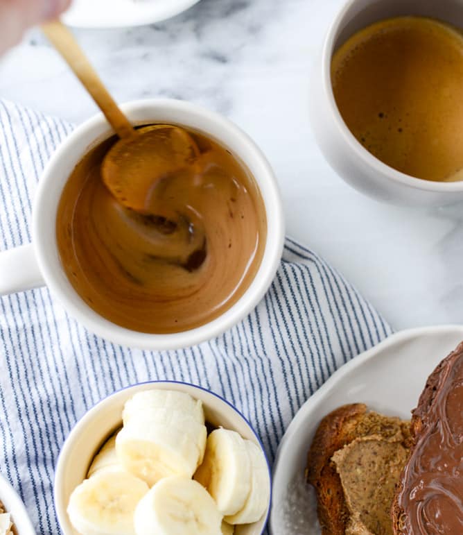 how to make a nutella latte I howsweeteats.com