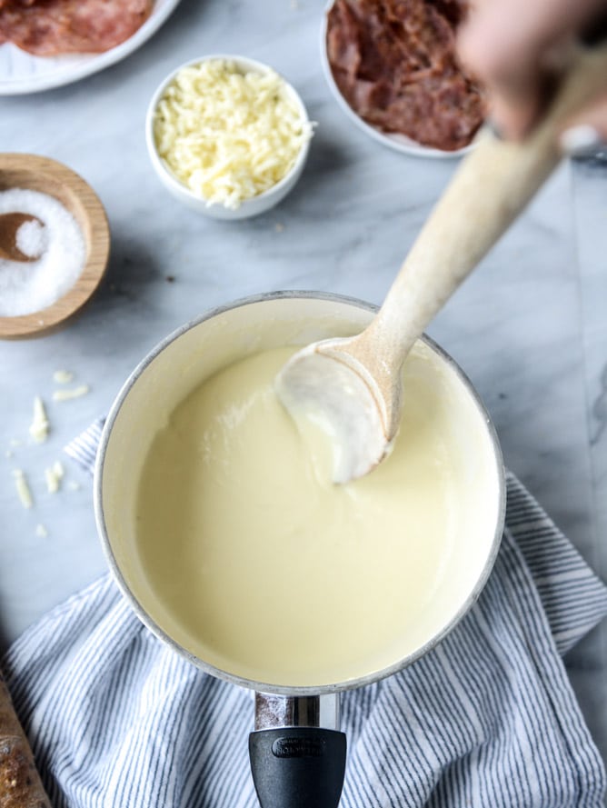 croque monsieur crostini I howsweeteats.com