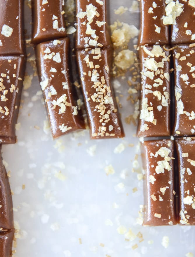 potato chip salted champagne caramels I howsweeteats.com