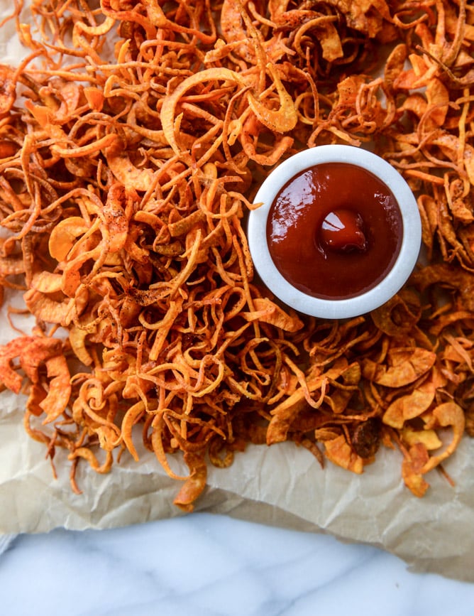 BBQ havarti burgers with sweet potato curly fries I howsweeteats.com