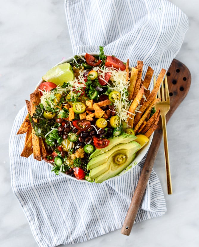 crunchy taco kale salad I howsweeteats.com