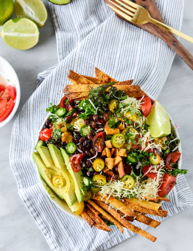 crunchy taco kale salad I howsweeteats.com