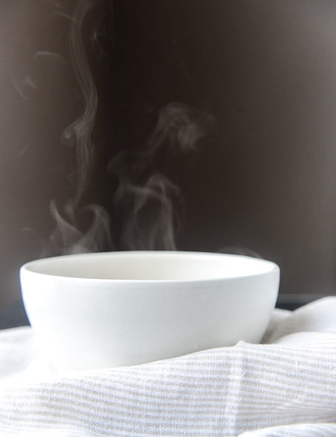 white bean soup with crumbled bacon and spiced brown butter I howsweeteats.com