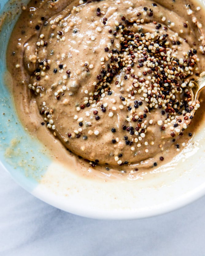 toasted quinoa cashew butter cups I howsweeteats.com