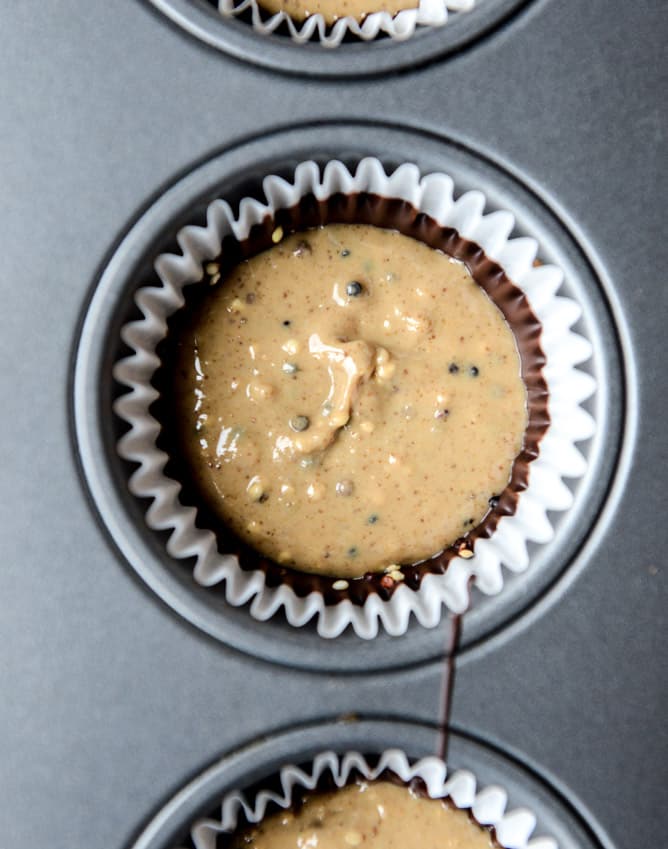 toasted quinoa cashew butter cups I howsweeteats.com