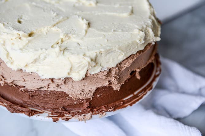 chocolate vanilla bean cake I howsweeteats.com