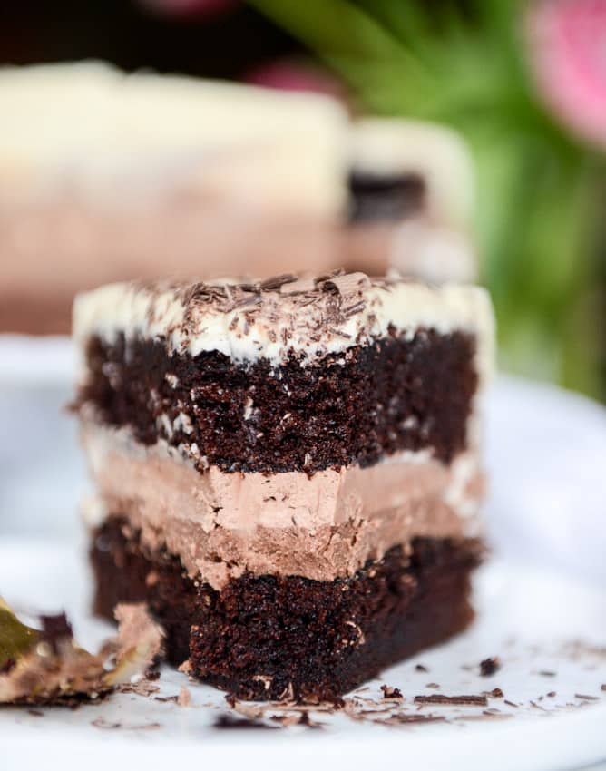 chocolate vanilla bean cake I howsweeteats.com