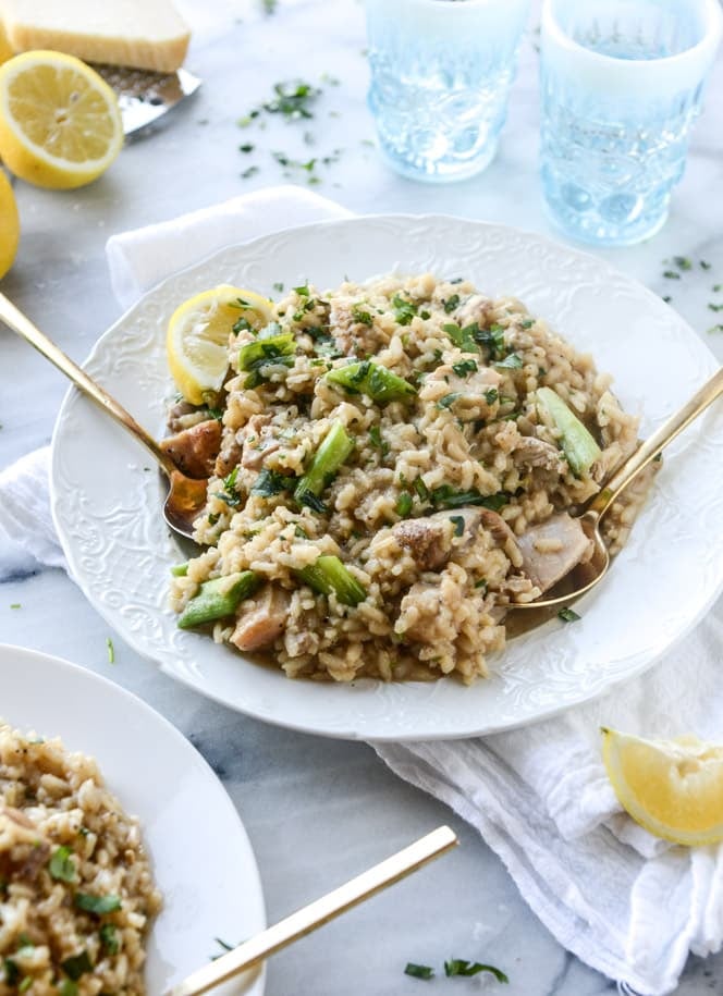lemon chicken risotto I howsweeteats.com