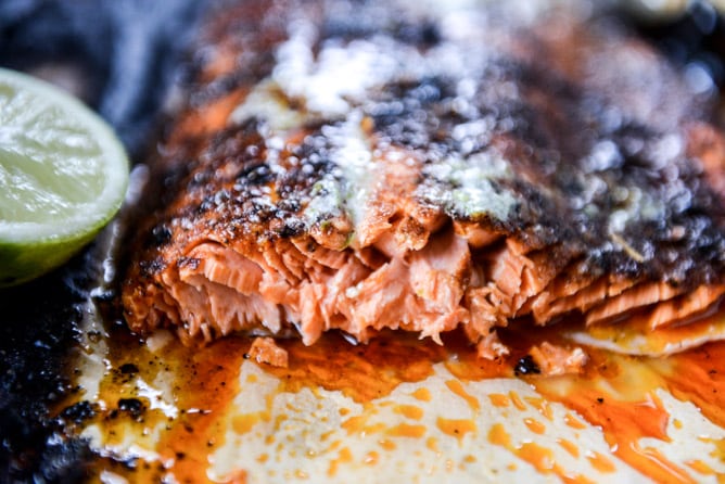 30 minute cajun salmon with salted lime butter I howsweeteats.com