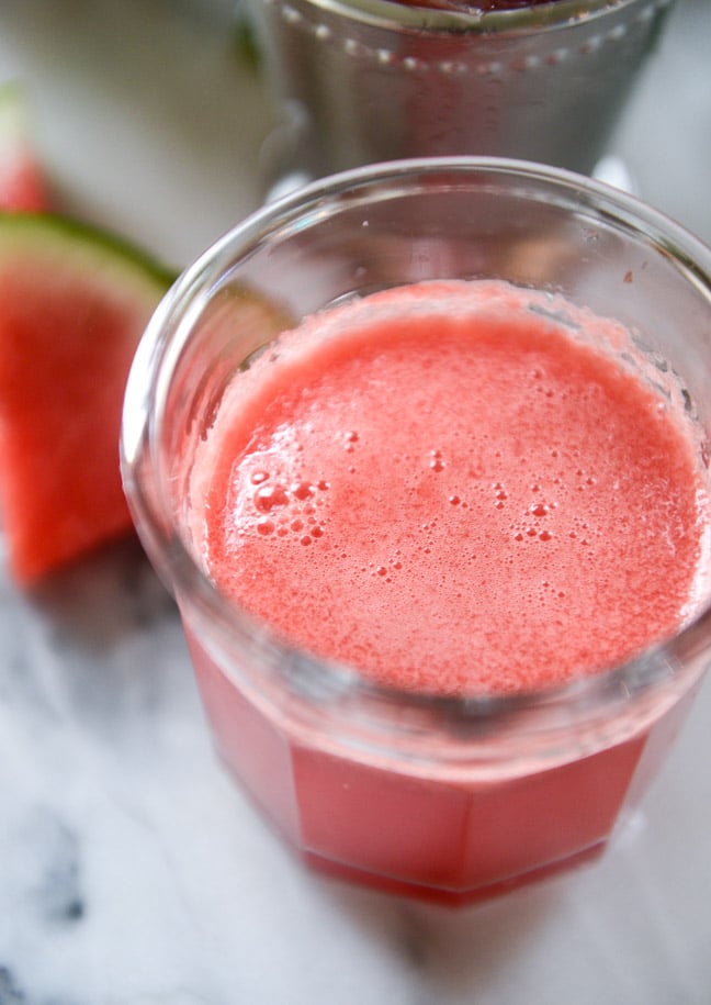 fresh watermelon mint juleps I howsweeteats.com