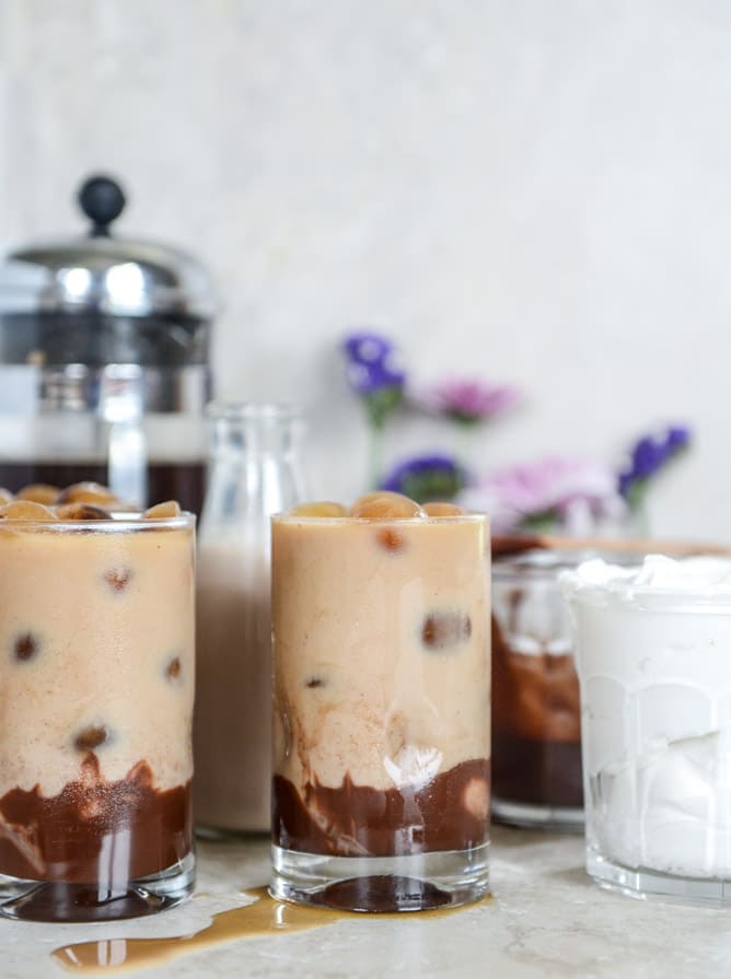 chocolate milk iced mochas I howsweeteats.com