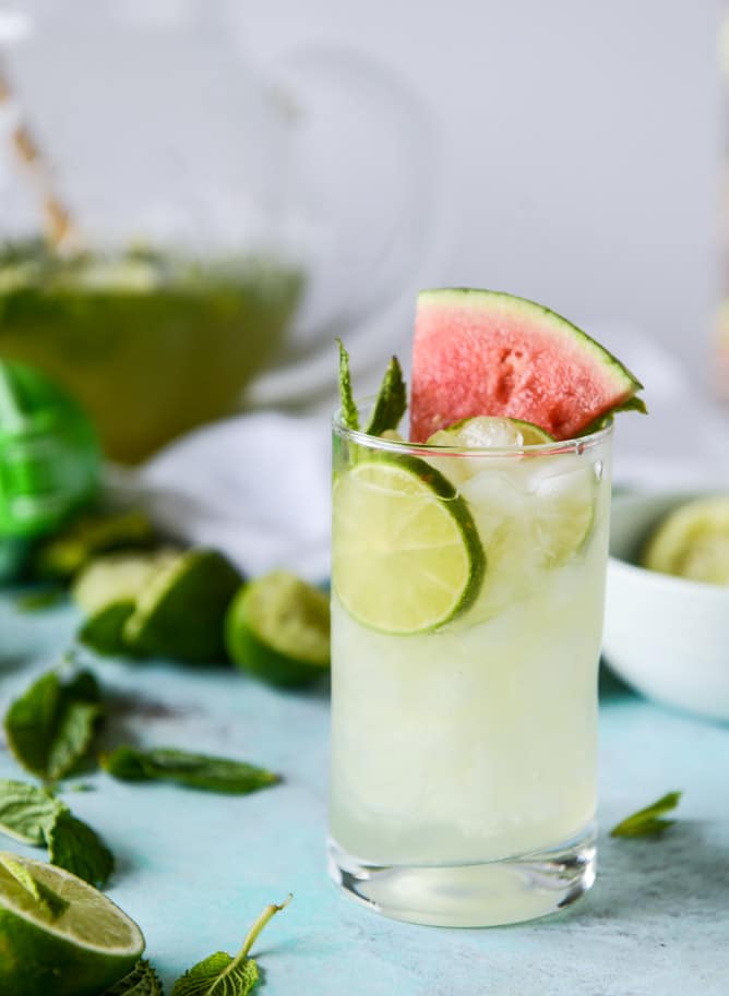 fresh mint limeade I howsweeteats.com